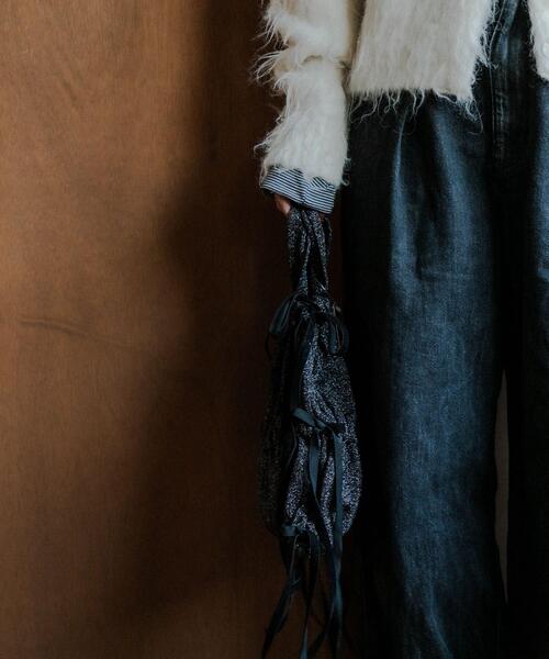 URBAN RESEARCH（アーバンリサーチ）の「ラメニットリボンバッグ（トートバッグ・レディース・ブラック/ブラウン・-）」の5枚目の写真