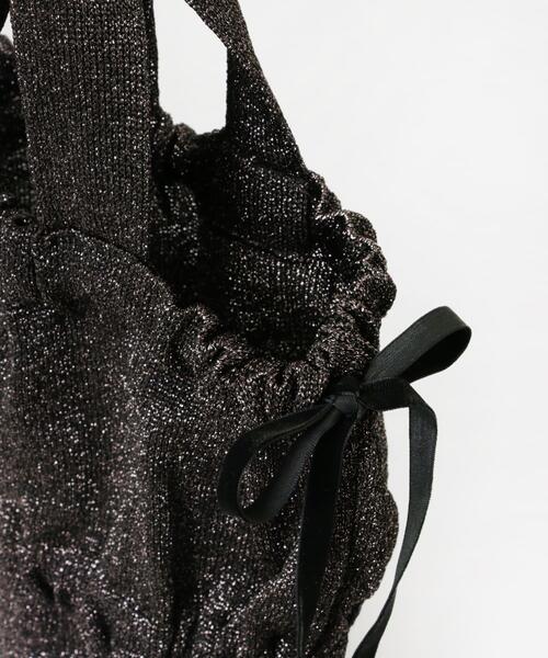 URBAN RESEARCH（アーバンリサーチ）の「ラメニットリボンバッグ（トートバッグ・レディース・ブラック/ブラウン・-）」の3枚目の写真