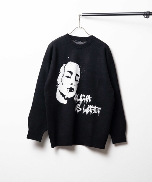 【セール】■Bling Leads■JQDクル-/Nニット（Tシャツ/カットソー）｜ONE DAY KMC （ワンデイケーエムシー）