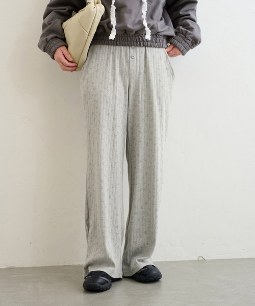★GLOWNY★PROVINCE EYELET PANTS (SNOW BOUQUET)★正規品/人気 GLOWNY/グロウニー】 PROVINCE EYELET PANTS(スウェットパンツ
