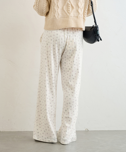 GLOWNY（グロウニ―）の「【GLOWNY/グロウニー】 PROVINCE EYELET PANTS（スウェットパンツ・レディース・アイボリー/ライトグレー・FREE）」の8枚目の写真