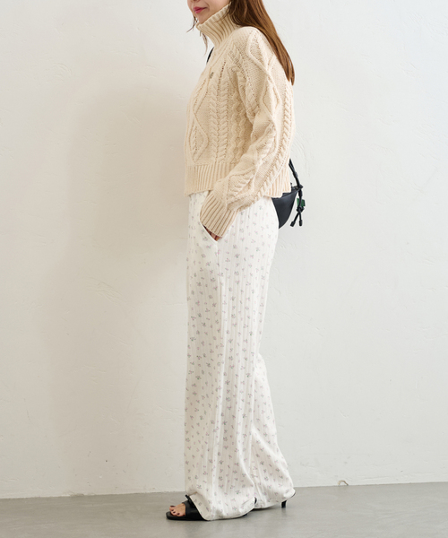 GLOWNY（グロウニ―）の「【GLOWNY/グロウニー】 PROVINCE EYELET PANTS（スウェットパンツ・レディース・アイボリー/ライトグレー・FREE）」の10枚目の写真