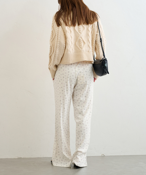 GLOWNY（グロウニ―）の「【GLOWNY/グロウニー】 PROVINCE EYELET PANTS（スウェットパンツ・レディース・アイボリー/ライトグレー・FREE）」の11枚目の写真