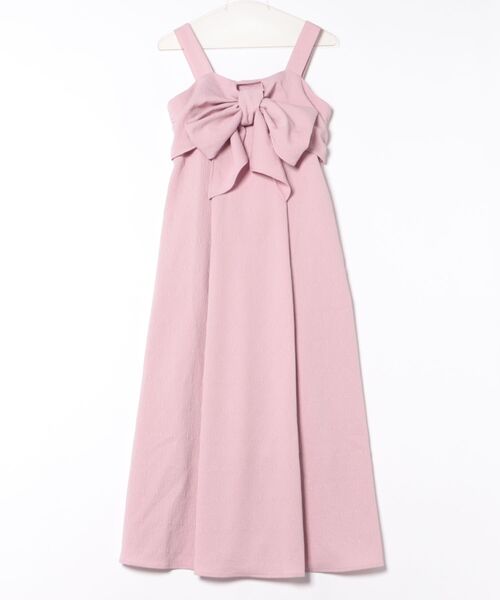 mysty woman(ミスティウーマン)の「フロントリボンジャンスカ 307420(ワンピース・レディース・オフホワイト/ブラック/ピンク/ライトピンク・FREE)」の1枚目の写真