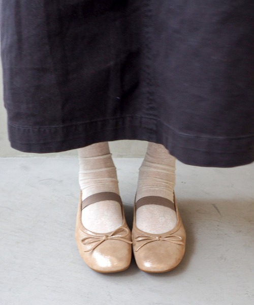 あしながおじさん(アシナガオジサン)の「軽量|ストラップバレエシューズ 1310253(バレエシューズ・レディース・シルバー/ミント/ブラック/レッド/ワイン/グレイッシュベージュ・23.5cm/23cm/24.5cm/24cm/22.5cm)」の1枚目の写真