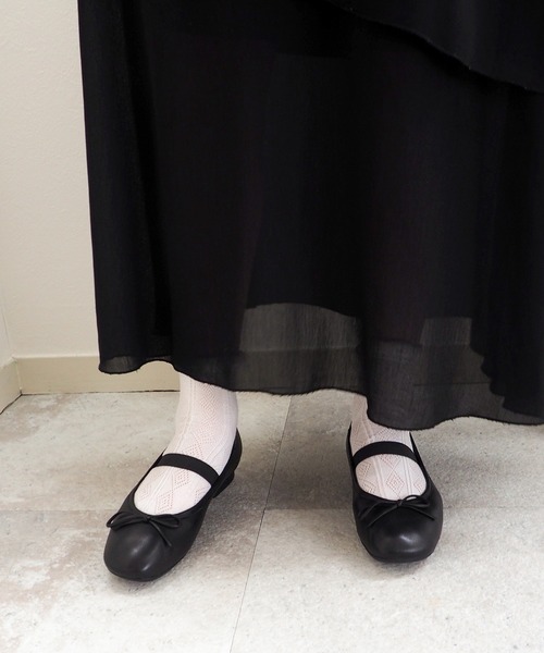 あしながおじさん(アシナガオジサン)の「軽量|ストラップバレエシューズ 1310253(バレエシューズ・レディース・シルバー/ミント/ブラック/レッド/ワイン/グレイッシュベージュ・23.5cm/23cm/24.5cm/24cm/22.5cm)」の14枚目の写真