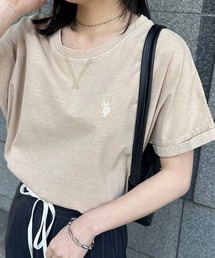 【U.S.POLO ASSN.】綿100%ピグメントオーバーサイズTシャツ