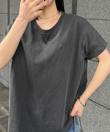 【U.S.POLO ASSN.】綿100%ピグメントオーバーサイズＴシャツ