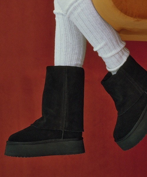 ROCKFISH WEATHERWEAR（ロックフィッシュウェザーウェア）の「MAXI FOLDED BOOTS MIDDLE（ブーツ・レディース・モカ/ブラック/ベージュ・23.0cm/24.0cm/25.0cm）」の5枚目の写真