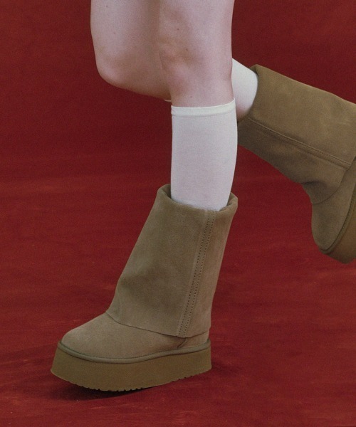 ROCKFISH WEATHERWEAR（ロックフィッシュウェザーウェア）の「MAXI FOLDED BOOTS MIDDLE（ブーツ・レディース・モカ/ブラック/ベージュ・23.0cm/24.0cm/25.0cm）」の10枚目の写真