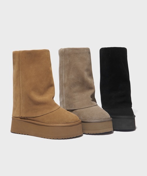 ROCKFISH WEATHERWEAR（ロックフィッシュウェザーウェア）の「MAXI FOLDED BOOTS MIDDLE（ブーツ・レディース・モカ/ブラック/ベージュ・23.0cm/24.0cm/25.0cm）」の22枚目の写真