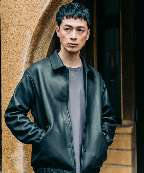 EDIFICE（エディフィス）の「《再入荷》べジタブルラムレザー コーチジャケット（ライダースジャケット・メンズ・ブラック・LARGE/MEDIUM）」の5枚目の写真