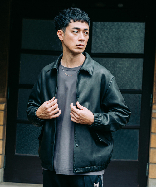 EDIFICE（エディフィス）の「《再入荷》べジタブルラムレザー コーチジャケット（ライダースジャケット・メンズ・ブラック・LARGE/MEDIUM）」の8枚目の写真