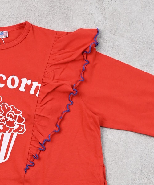Life Support Products(ライフサポートプロダクツ)の「【COTTON from U.S.A】長袖ラッフルワンピース(ワンピース・キッズ・レッド/チャコール/イエロー・90/100/110/120/130/140/150)」の11枚目の写真