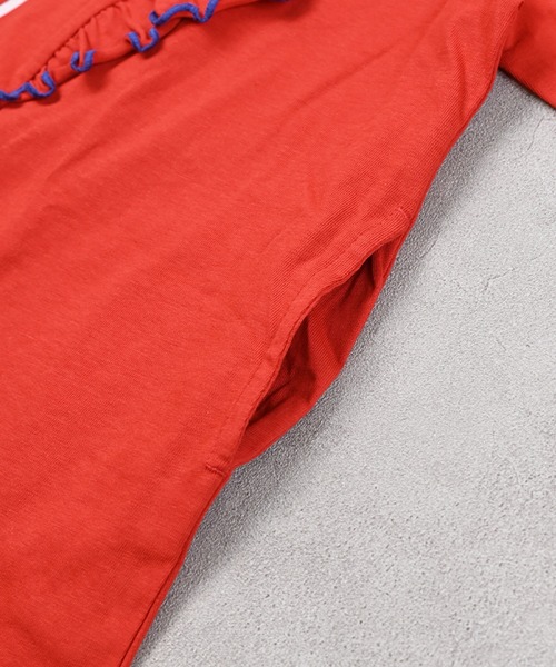 Life Support Products(ライフサポートプロダクツ)の「【COTTON from U.S.A】長袖ラッフルワンピース(ワンピース・キッズ・レッド/チャコール/イエロー・90/100/110/120/130/140/150)」の12枚目の写真