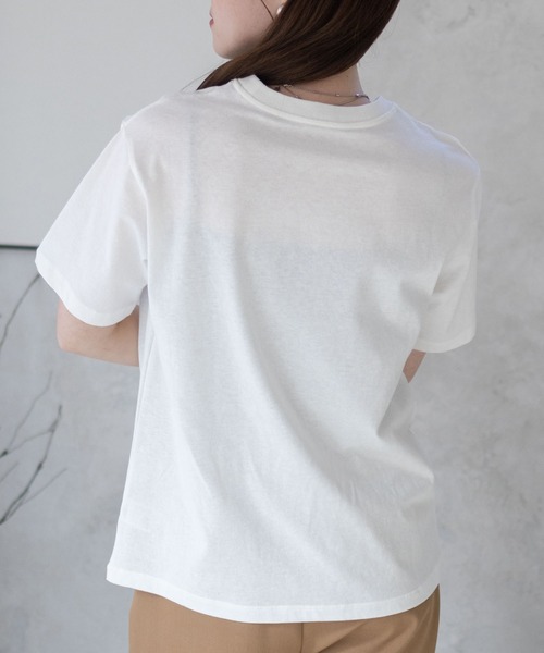 NAVY(ネイビー)の「【綿100%】nAvy 無地クルーネックTシャツ(Tシャツ/カットソー・レディース・チャコールグレー/ブラック/オフホワイト/ライム/トップグレー・M/L)」の8枚目の写真