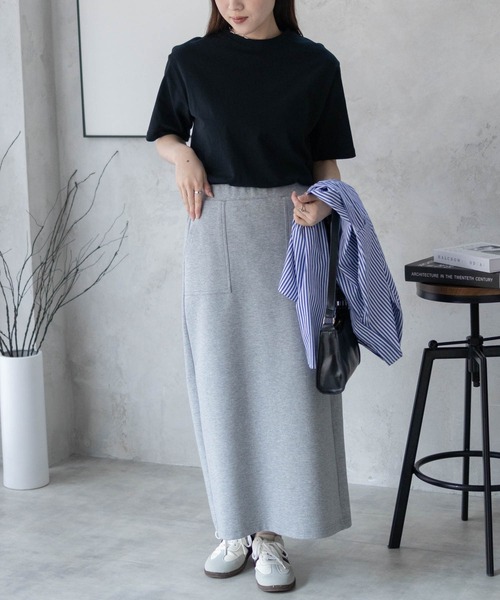 NAVY(ネイビー)の「【綿100%】nAvy 無地クルーネックTシャツ(Tシャツ/カットソー・レディース・チャコールグレー/ブラック/オフホワイト/ライム/トップグレー・M/L)」の12枚目の写真