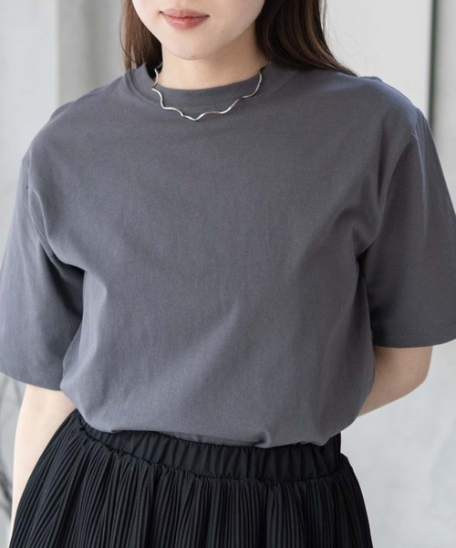 NAVY(ネイビー)の「【綿100%】nAvy 無地クルーネックTシャツ(Tシャツ/カットソー・レディース・チャコールグレー/ブラック/オフホワイト/ライム/トップグレー・M/L)」の14枚目の写真