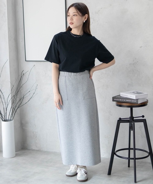 NAVY(ネイビー)の「【綿100%】nAvy 無地クルーネックTシャツ(Tシャツ/カットソー・レディース・チャコールグレー/ブラック/オフホワイト/ライム/トップグレー・M/L)」の13枚目の写真