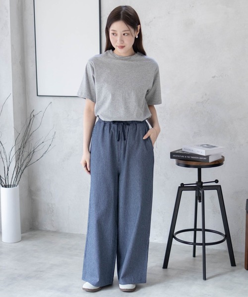 NAVY(ネイビー)の「【綿100%】nAvy 無地クルーネックTシャツ(Tシャツ/カットソー・レディース・チャコールグレー/ブラック/オフホワイト/ライム/トップグレー・M/L)」の20枚目の写真