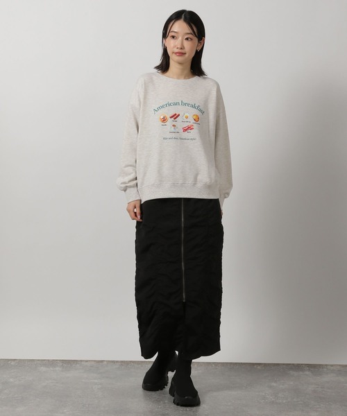 LAKOLE（ラコレ）の「フードモチーフ裏毛プルオーバー / 319110（スウェット・レディース・アイボリー/グレー/チャコールグレー・FREE）」の8枚目の写真