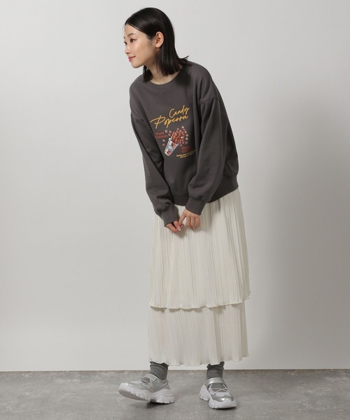 LAKOLE（ラコレ）の「フードモチーフ裏毛プルオーバー / 319110（スウェット・レディース・アイボリー/グレー/チャコールグレー・FREE）」の6枚目の写真