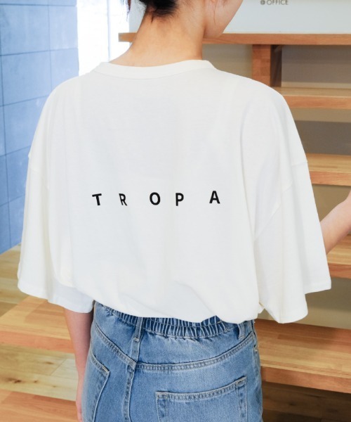 aquagarage（アクアガレージ）の「バックロゴTシャツ（Tシャツ/カットソー・レディース・オフホワイト/グレー/ブルー/ブラック・M）」の2枚目の写真