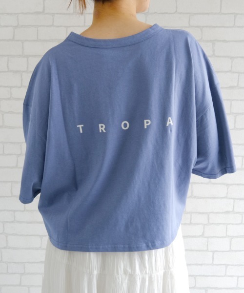 aquagarage（アクアガレージ）の「バックロゴTシャツ（Tシャツ/カットソー・レディース・オフホワイト/グレー/ブルー/ブラック・M）」の4枚目の写真