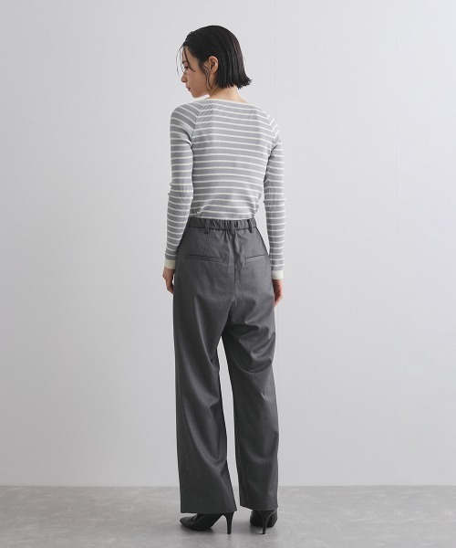 ketty（ケティ）の「ボーダーストリングスニットトップス≪手洗い可能≫（ニット/セーター・レディース・グレー系その他/ベージュ系その他/アイボリー・M）」の18枚目の写真