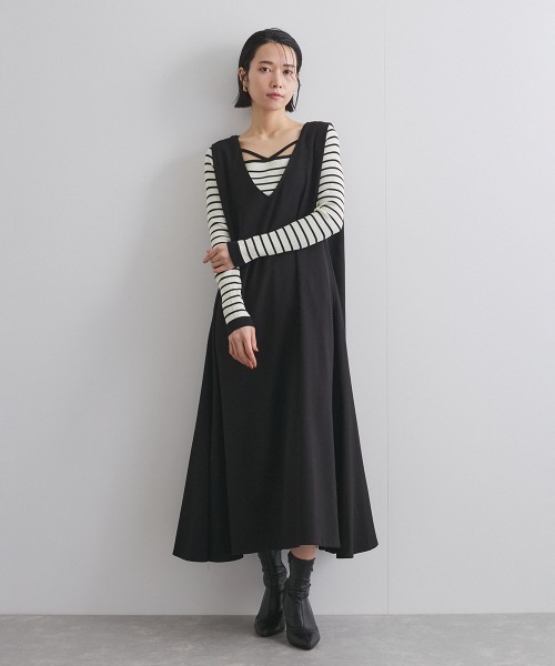 ketty（ケティ）の「ボーダーストリングスニットトップス≪手洗い可能≫（ニット/セーター・レディース・グレー系その他/ベージュ系その他/アイボリー・M）」の11枚目の写真