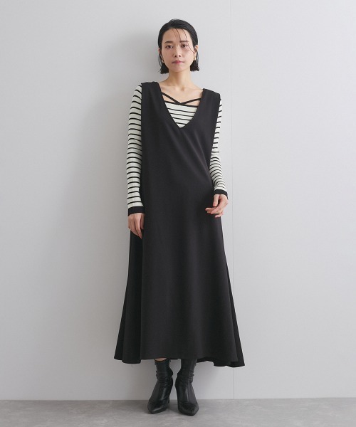 ketty（ケティ）の「ボーダーストリングスニットトップス≪手洗い可能≫（ニット/セーター・レディース・グレー系その他/ベージュ系その他/アイボリー・M）」の12枚目の写真