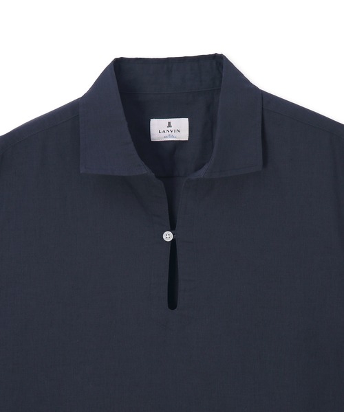 LANVIN en Bleu（ランバンオンブルー）の「コットン/リネン素材 7分袖 スキッパーシャツ（シャツ/ブラウス・メンズ・ホワイト/ライトブルー/ブラック/ネイビー・46/52/50/48）」の11枚目の写真