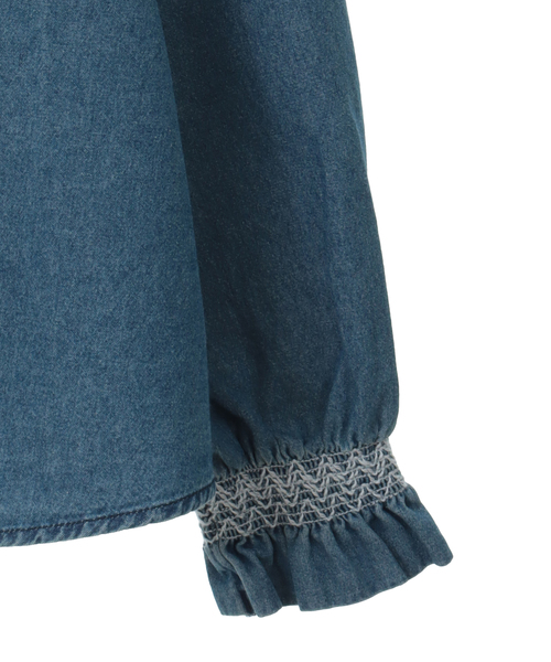 セール】【something/サムシング】 OFF SHOULDER DENIM SHIRTS