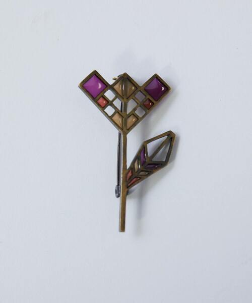 LOISIR（ロワズィール）の「ステンドグラスモチーフブローチ（ブローチ/コサージュ・レディース・ピンク系その他/ブルー系その他・FREE）」の4枚目の写真