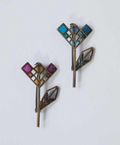 LOISIR（ロワズィール）の「ステンドグラスモチーフブローチ（ブローチ/コサージュ・レディース・ピンク系その他/ブルー系その他・FREE）」の9枚目の写真