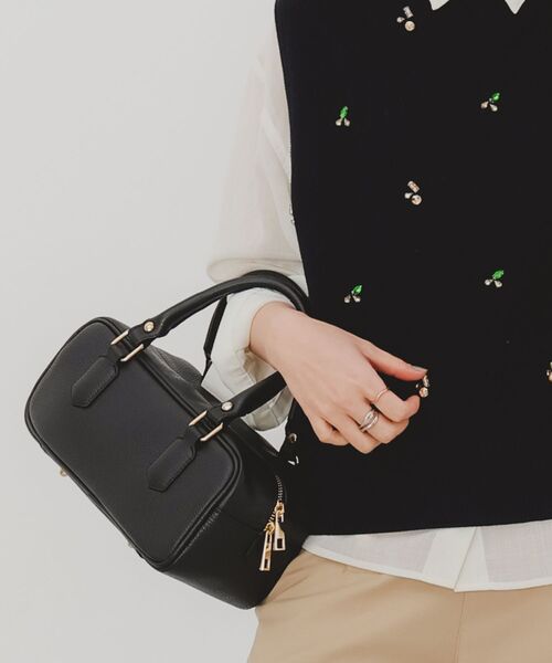 le.coeur blanc（ルクールブラン）の「MILLELA FIRENZE ミニボストンバッグ（ボストンバッグ・レディース・モカ/ブラック/シルバー・FREE）」の15枚目の写真