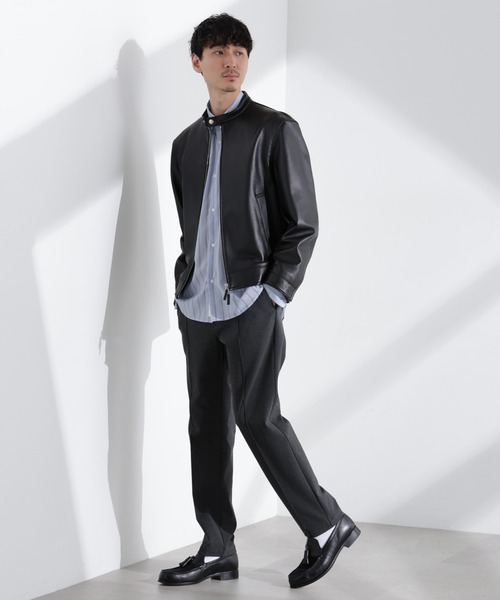 NANO universe(ナノユニバース)の「ライトラムナッパシングルライダース(ライダースジャケット・メンズ・ブラック・M/L)」の7枚目の写真