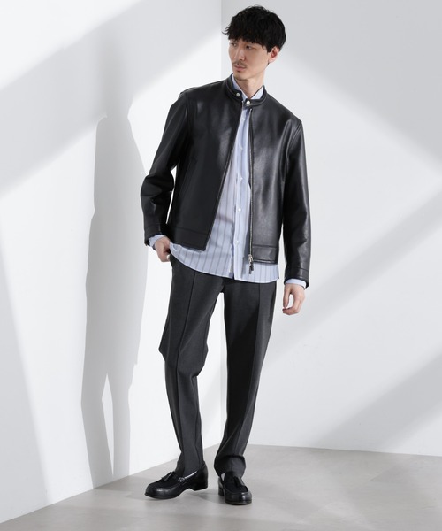 NANO universe(ナノユニバース)の「ライトラムナッパシングルライダース(ライダースジャケット・メンズ・ブラック・M/L)」の8枚目の写真