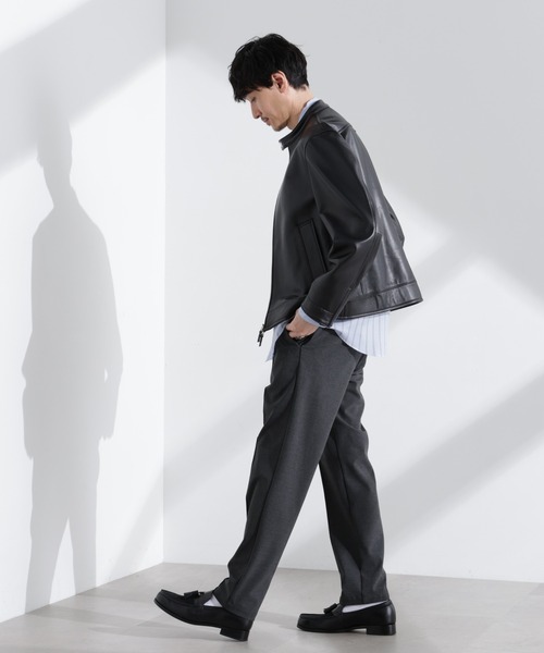 NANO universe(ナノユニバース)の「ライトラムナッパシングルライダース(ライダースジャケット・メンズ・ブラック・M/L)」の9枚目の写真