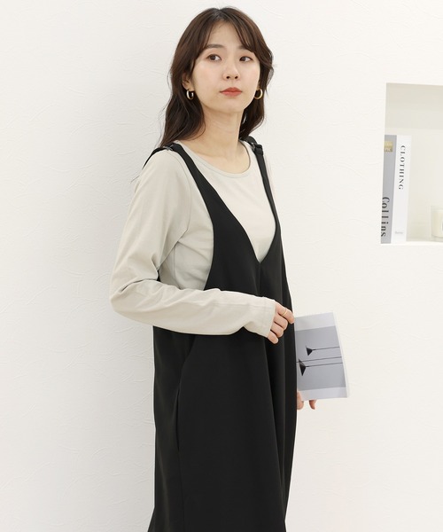 Aletta vita(アレッタビータ)の「オーガニックコットンラウンドネック長袖カットソー(Tシャツ/カットソー・レディース・オフホワイト/ベージュ/ブラック・FREE)」の20枚目の写真
