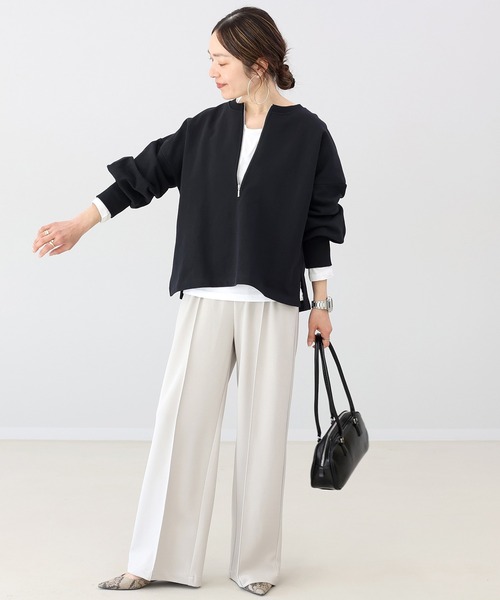 Aletta vita(アレッタビータ)の「オーガニックコットンラウンドネック長袖カットソー(Tシャツ/カットソー・レディース・オフホワイト/ベージュ/ブラック・FREE)」の15枚目の写真