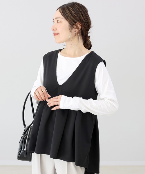 Aletta vita(アレッタビータ)の「オーガニックコットンラウンドネック長袖カットソー(Tシャツ/カットソー・レディース・オフホワイト/ベージュ/ブラック・FREE)」の16枚目の写真