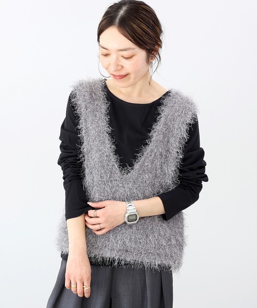 Aletta vita(アレッタビータ)の「オーガニックコットンラウンドネック長袖カットソー(Tシャツ/カットソー・レディース・オフホワイト/ベージュ/ブラック・FREE)」の5枚目の写真