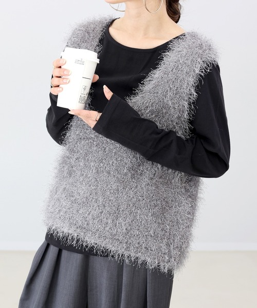 Aletta vita(アレッタビータ)の「オーガニックコットンラウンドネック長袖カットソー(Tシャツ/カットソー・レディース・オフホワイト/ベージュ/ブラック・FREE)」の7枚目の写真