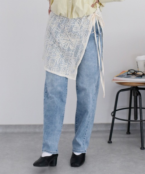 cepo(セポ)の「〈セットアップ対応〉ニットコード刺繍ラップスカート(スカート・レディース・ブラック/オフホワイト・M)」の17枚目の写真
