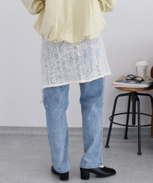 cepo(セポ)の「〈セットアップ対応〉ニットコード刺繍ラップスカート(スカート・レディース・ブラック/オフホワイト・M)」の19枚目の写真