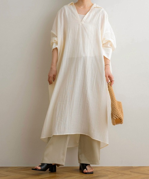 NOAHL(ノアル)の「【NOAHL】サテンワイドパンツ(その他パンツ・レディース・ブラック/サンドベージュ・S/M/L)」の10枚目の写真