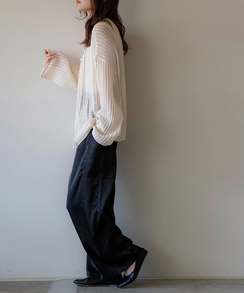NOAHL(ノアル)の「【NOAHL】サテンワイドパンツ(その他パンツ・レディース・ブラック/サンドベージュ・S/M/L)」の19枚目の写真