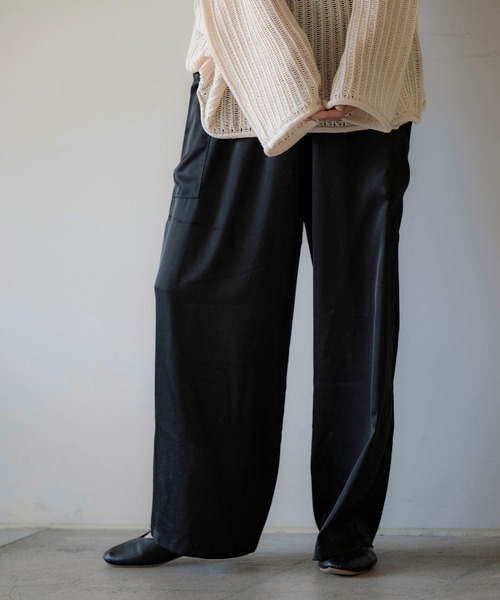 NOAHL(ノアル)の「【NOAHL】サテンワイドパンツ(その他パンツ・レディース・ブラック/サンドベージュ・S/M/L)」の20枚目の写真