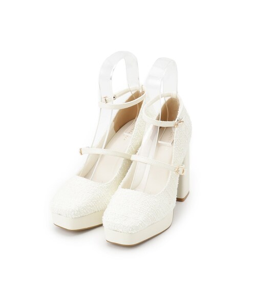 ESPERANZA(エスペランサ)の「スクエアトゥダブルストラップ厚底パンプス 結婚式二次会 パーティー 25SS(パンプス・レディース・ホワイト系3/ブラック系8/ブラック系2・24.0cm/23.5cm/23.0cm/22.0cm/22.5cm/24.5cm)」の20枚目の写真